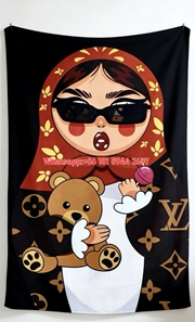 Luxury Nesting Doll Flannel Throw Blanket 371
